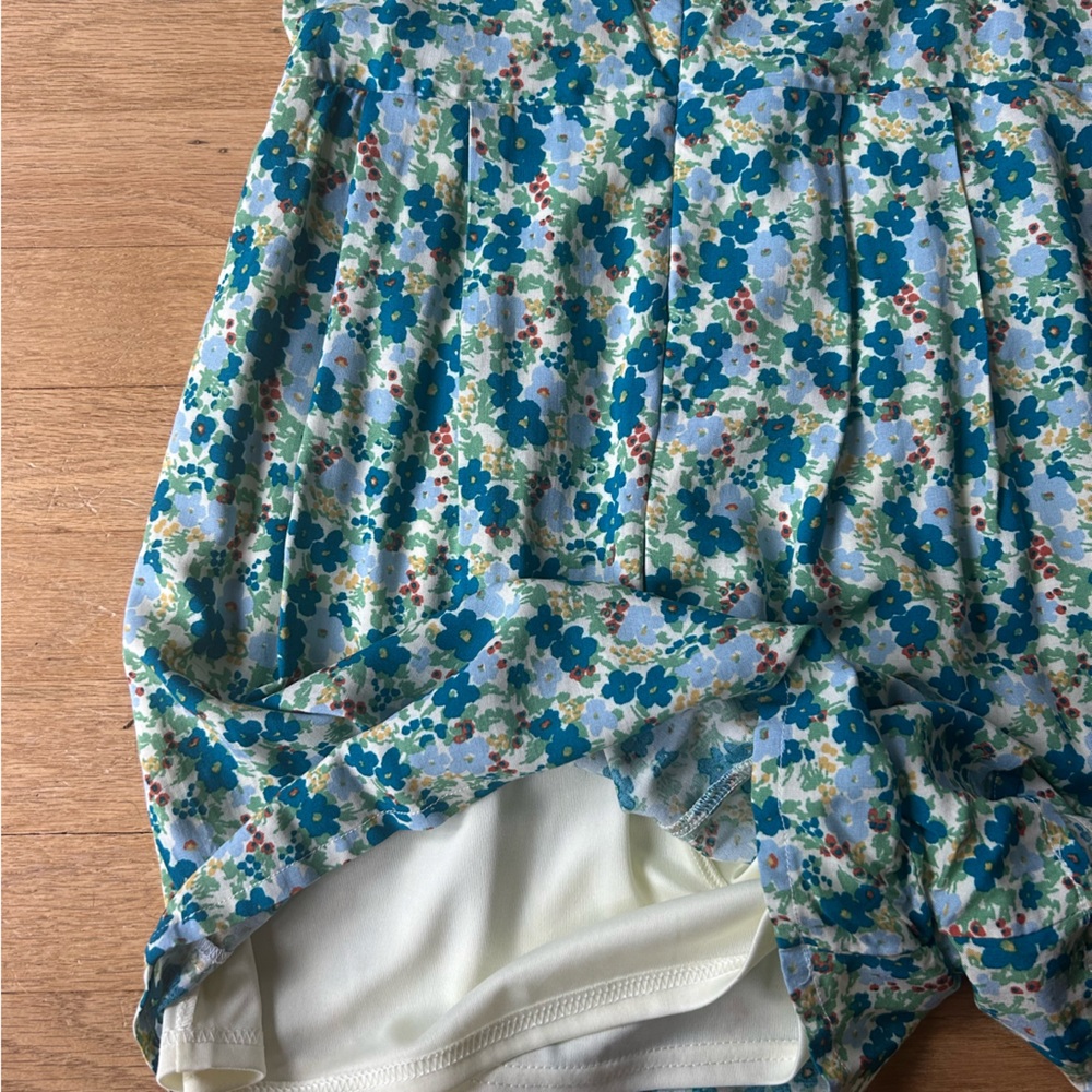 Harper Blue and Green Floral Romper